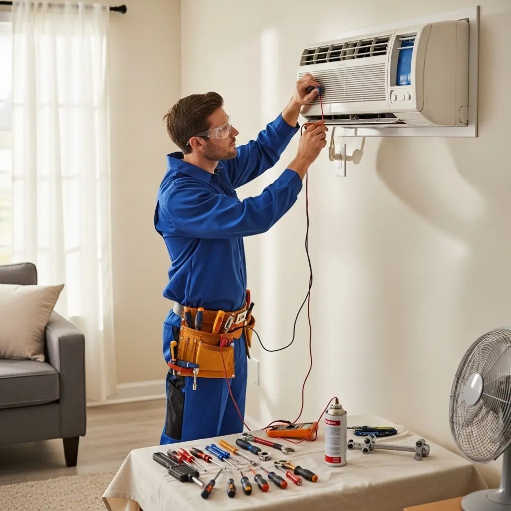 Ayaş Kumtel Kumtel klima gaz dolumu ve bakım – Enerji verimliliği artırıldı. - Teknik servis örneği